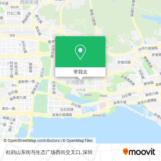 杜鹃山东街与生态广场西街交叉口地图