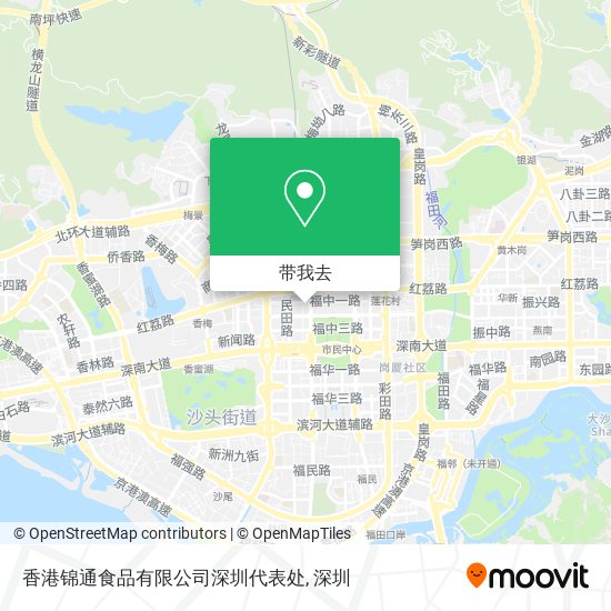 香港锦通食品有限公司深圳代表处地图
