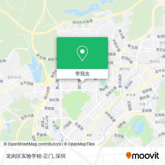龙岗区实验学校-正门地图