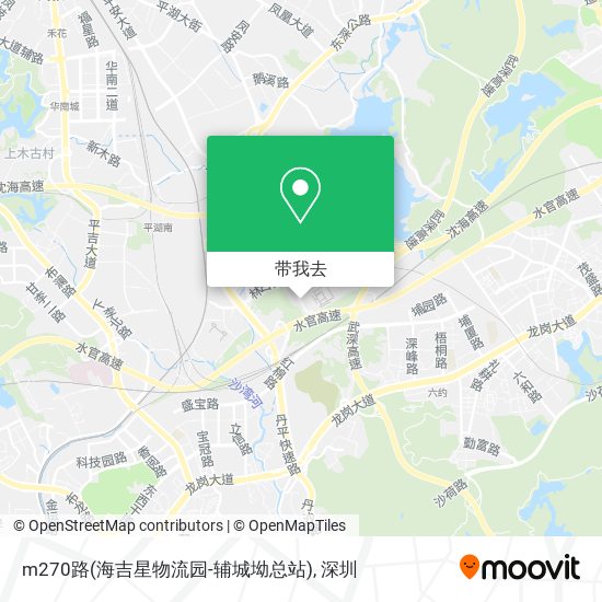 m270路(海吉星物流园-辅城坳总站)地图