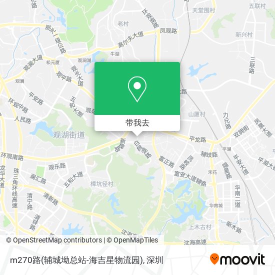 m270路(辅城坳总站-海吉星物流园)地图