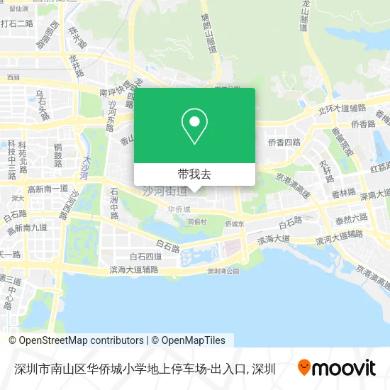 深圳市南山区华侨城小学地上停车场-出入口地图