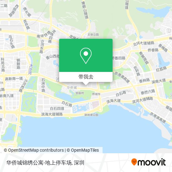 华侨城锦绣公寓-地上停车场地图