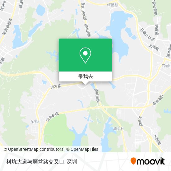 料坑大道与顺益路交叉口地图