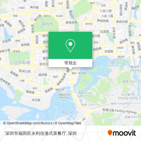 深圳市福田区永利佳港式茶餐厅地图