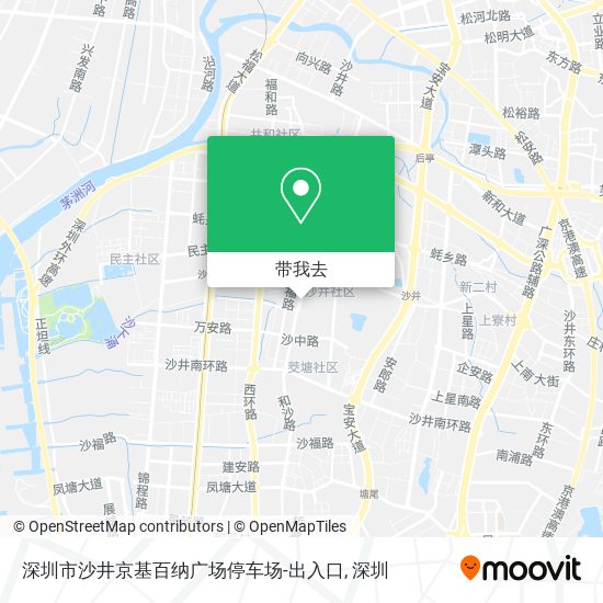 深圳市沙井京基百纳广场停车场-出入口地图