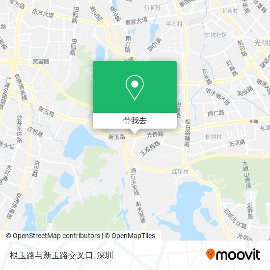 根玉路与新玉路交叉口地图