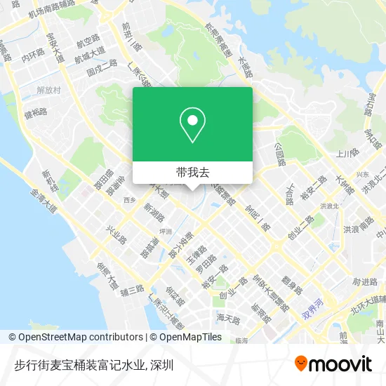 步行街麦宝桶装富记水业地图