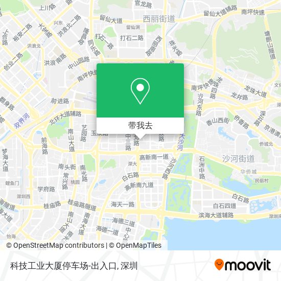 科技工业大厦停车场-出入口地图