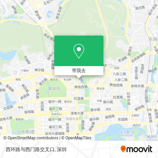西环路与西门路交叉口地图