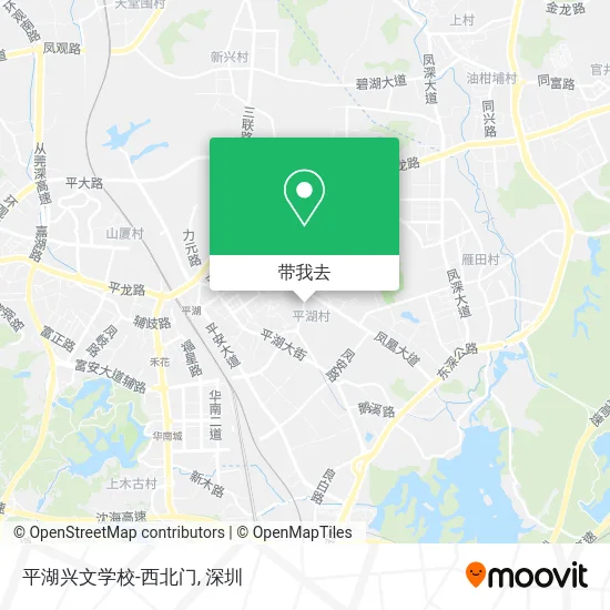 平湖兴文学校-西北门地图