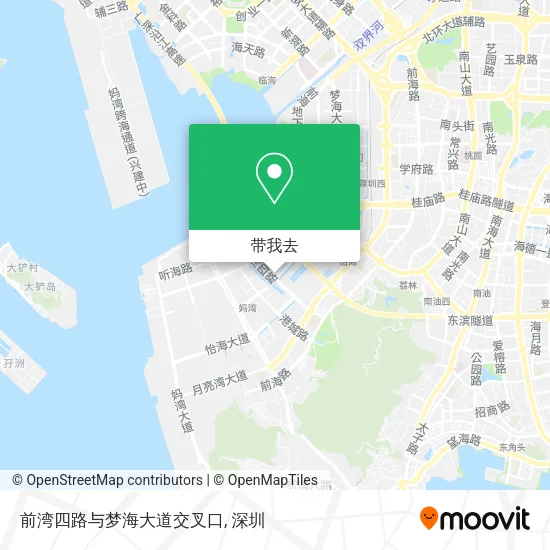 前湾四路与梦海大道交叉口地图