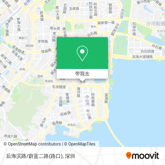 后海滨路/蔚蓝二路(路口)地图