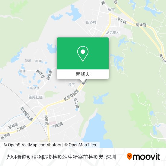 光明街道动植物防疫检疫站生猪宰前检疫岗地图