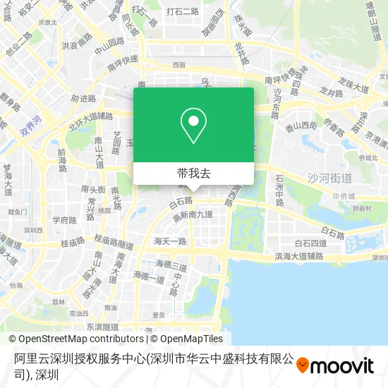阿里云深圳授权服务中心(深圳市华云中盛科技有限公司)地图