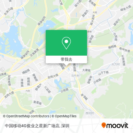 中国移动4G俊业之星新广场店地图