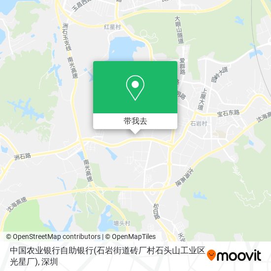 中国农业银行自助银行(石岩街道砖厂村石头山工业区光星厂)地图