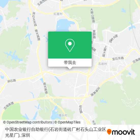 中国农业银行自助银行(石岩街道砖厂村石头山工业区光星厂)地图