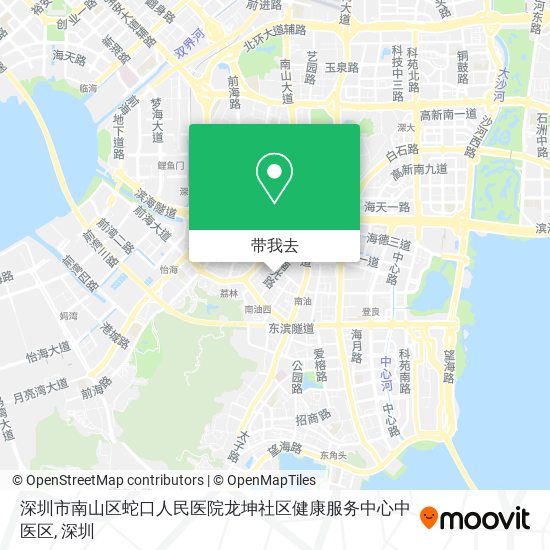 深圳市南山区蛇口人民医院龙坤社区健康服务中心中医区地图