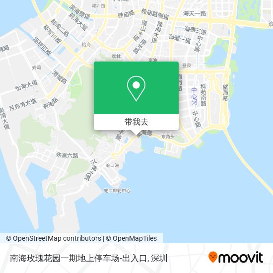 南海玫瑰花园一期地上停车场-出入口地图