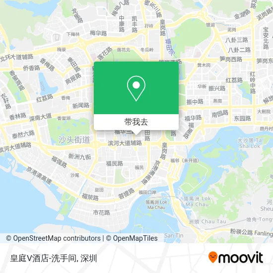 皇庭V酒店-洗手间地图