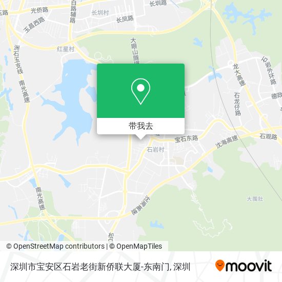 深圳市宝安区石岩老街新侨联大厦-东南门地图