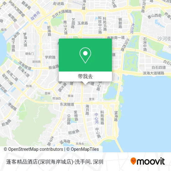 蓬客精品酒店(深圳海岸城店)-洗手间地图