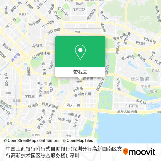 中国工商银行附行式自助银行(深圳分行高新园南区支行高新技术园区综合服务楼)地图