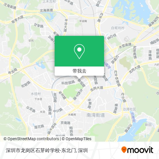 深圳市龙岗区石芽岭学校-东北门地图