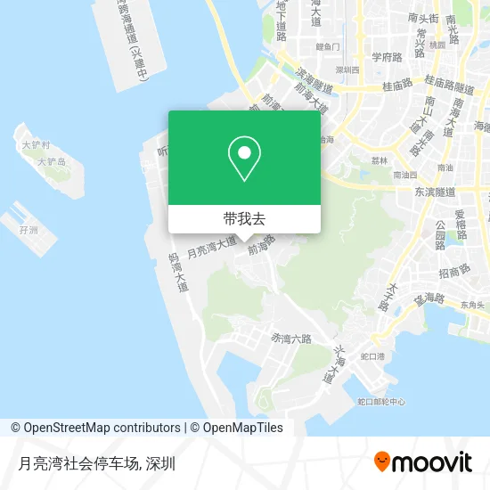 月亮湾社会停车场地图
