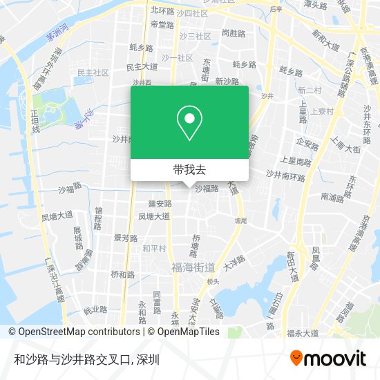 和沙路与沙井路交叉口地图