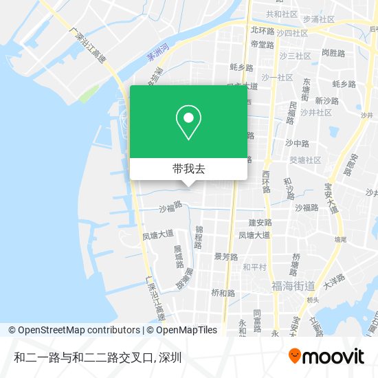 和二一路与和二二路交叉口地图