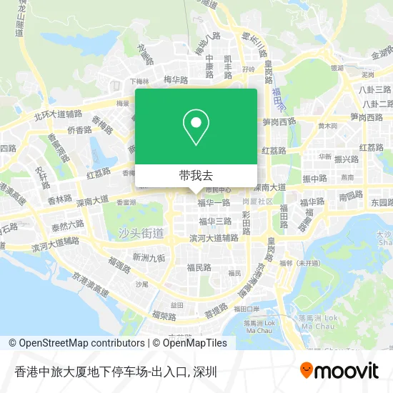 香港中旅大厦地下停车场-出入口地图