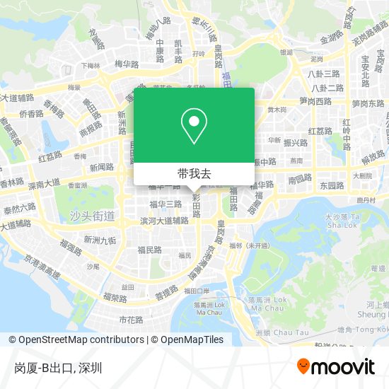 岗厦-B出口地图