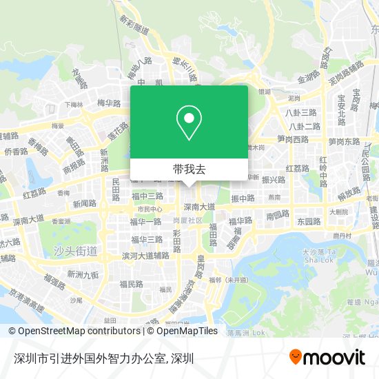 深圳市引进外国外智力办公室地图