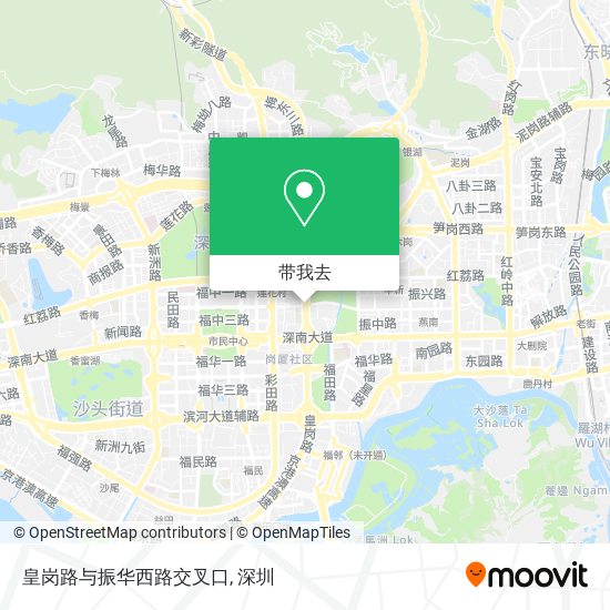 皇岗路与振华西路交叉口地图