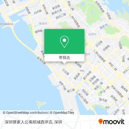深圳驿家人公寓槟城西岸店地图