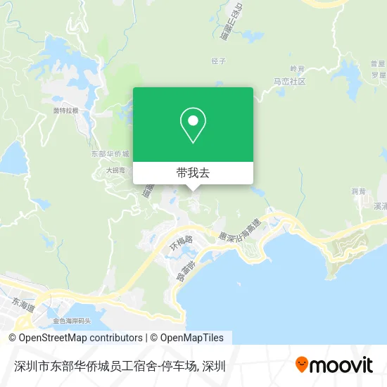 深圳市东部华侨城员工宿舍-停车场地图