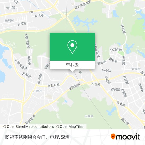 盼福不锈刚铝合金门、电焊地图