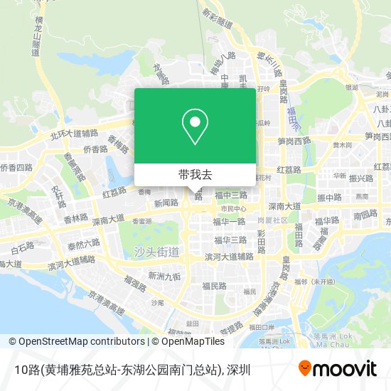 10路(黄埔雅苑总站-东湖公园南门总站)地图