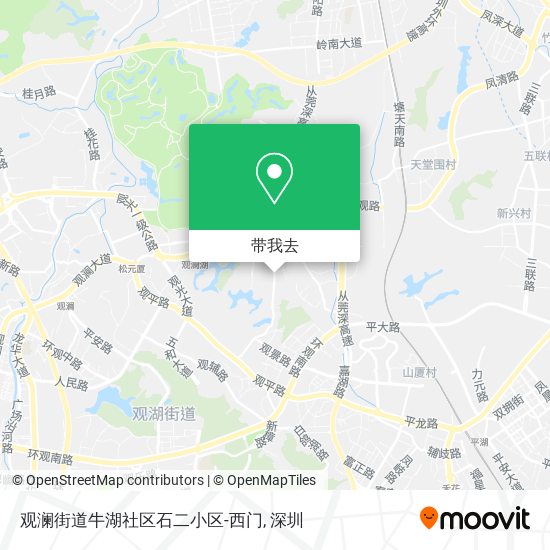 观澜街道牛湖社区石二小区-西门地图