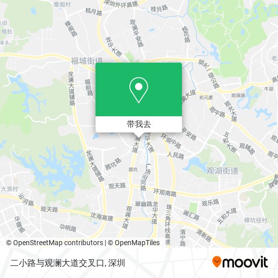 二小路与观澜大道交叉口地图