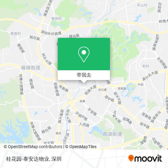 桂花园-泰安达物业地图