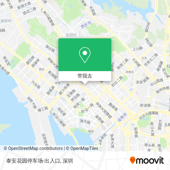 泰安花园停车场-出入口地图