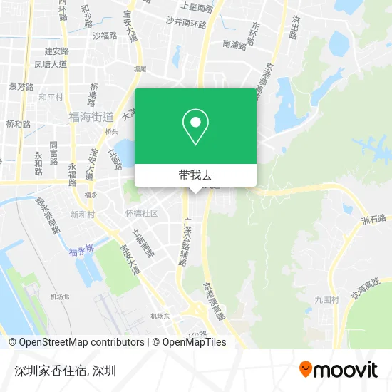 深圳家香住宿地图
