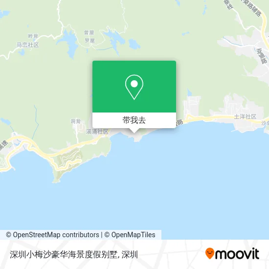 深圳小梅沙豪华海景度假别墅地图