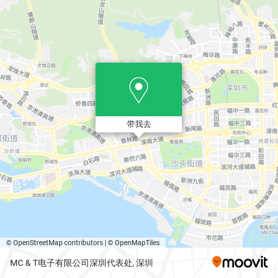 MC & T电子有限公司深圳代表处地图