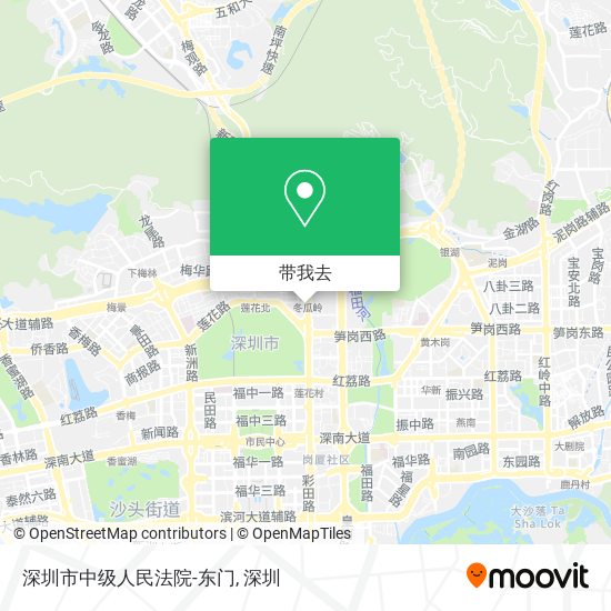 深圳市中级人民法院-东门地图