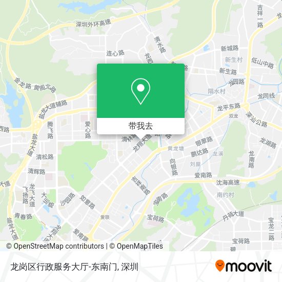 龙岗区行政服务大厅-东南门地图