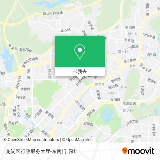 龙岗区行政服务大厅-东南门地图